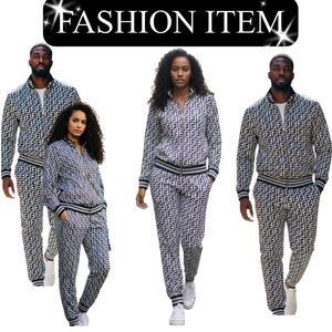 TRACKSUIT: Moderno Italy Design Black & White, Unisex. NWT